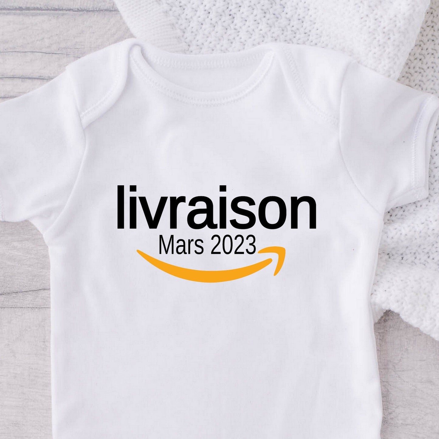 Body de bébé personnalisé annonce grossesse Amazon