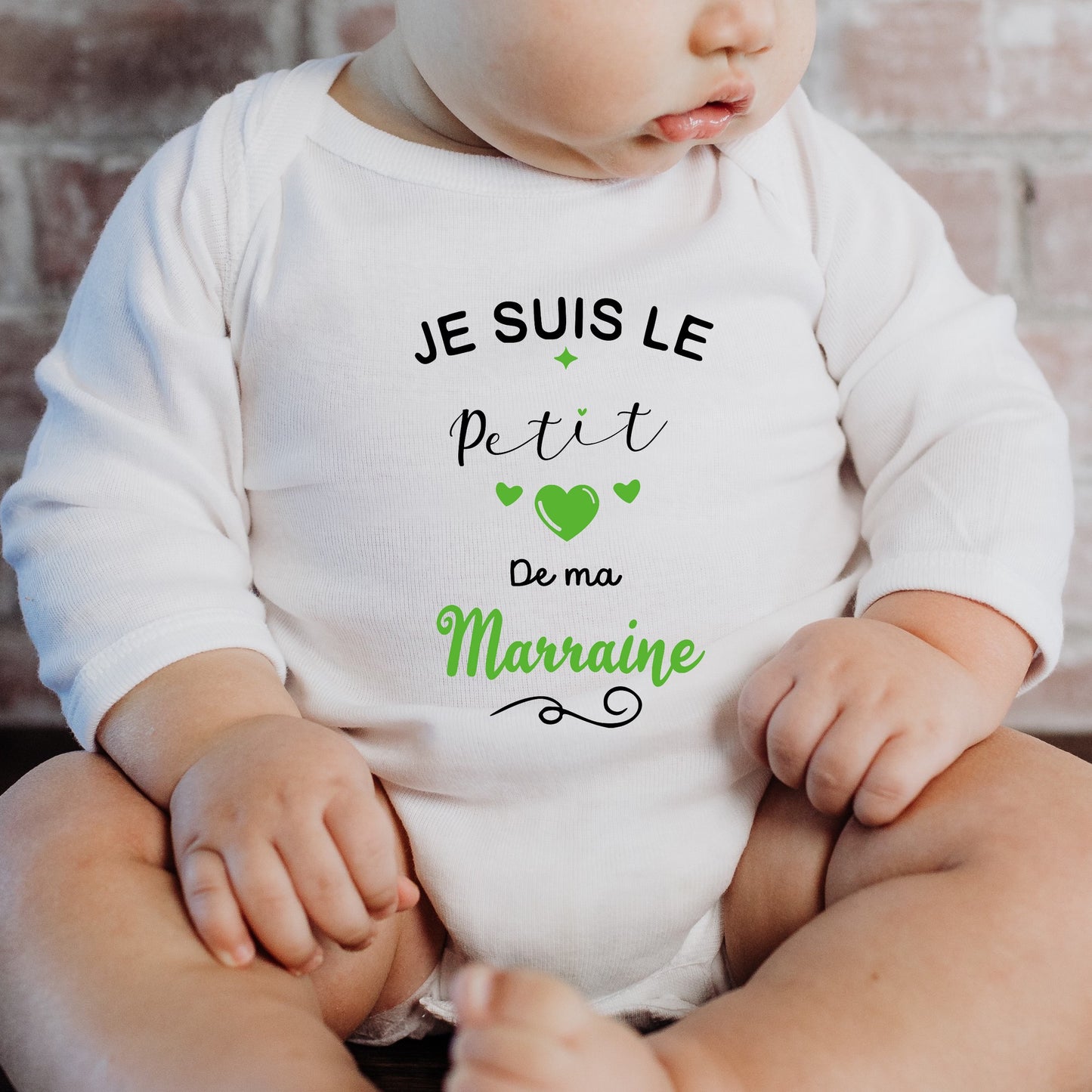 Body bébé petit coeur de ma Marraine