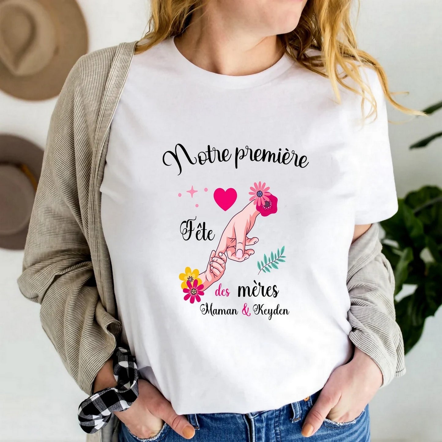 T-shirt duo maman et body bébé , notre première fête des mères