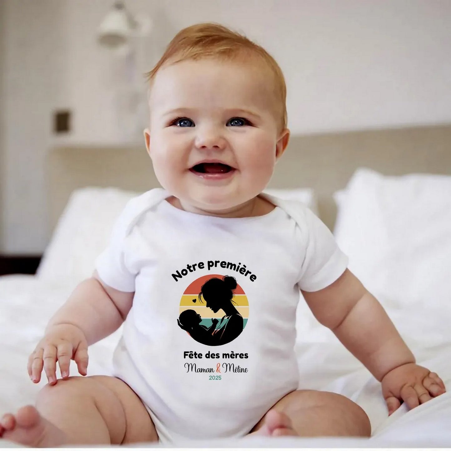 T-shirt duo maman et body bébé , notre première fête des mères 2025