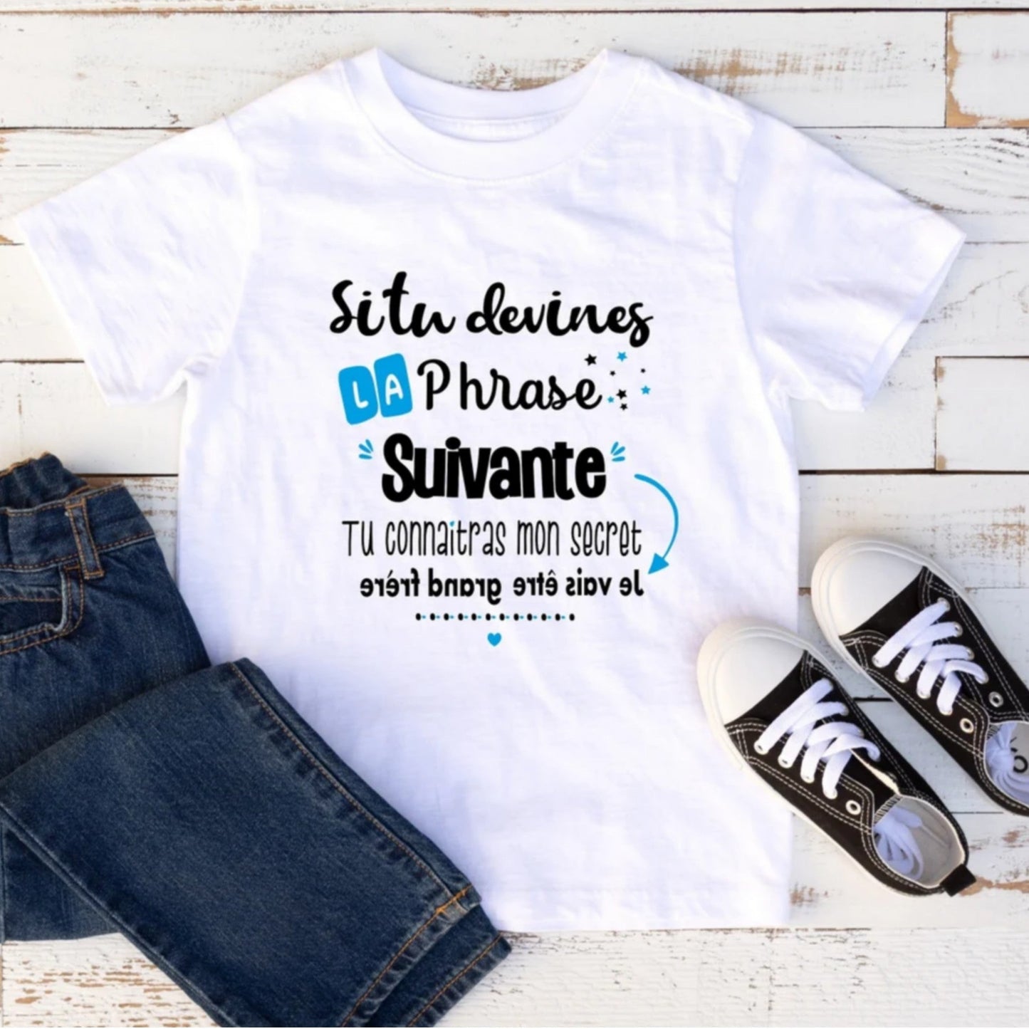 T-shirt enfant devine grand frère