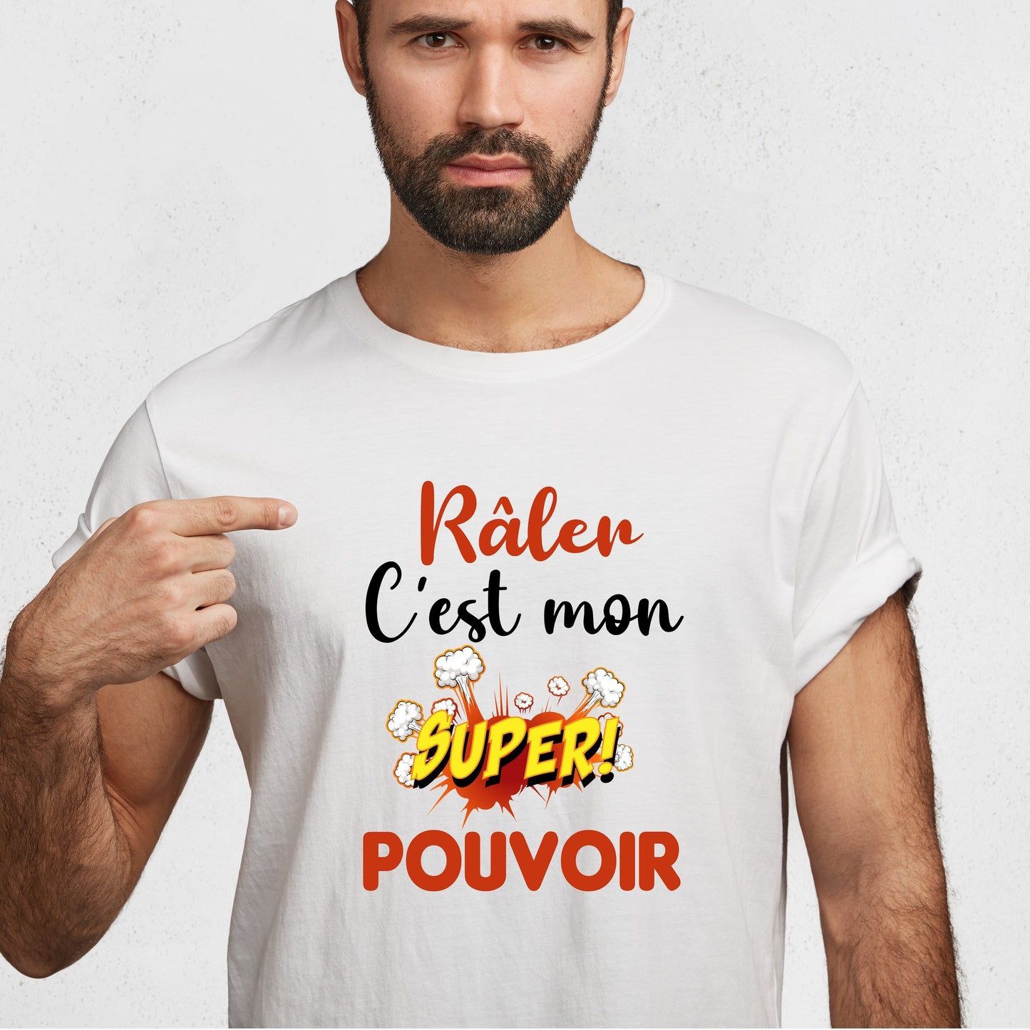 T-shirt humour homme râler super pouvoir