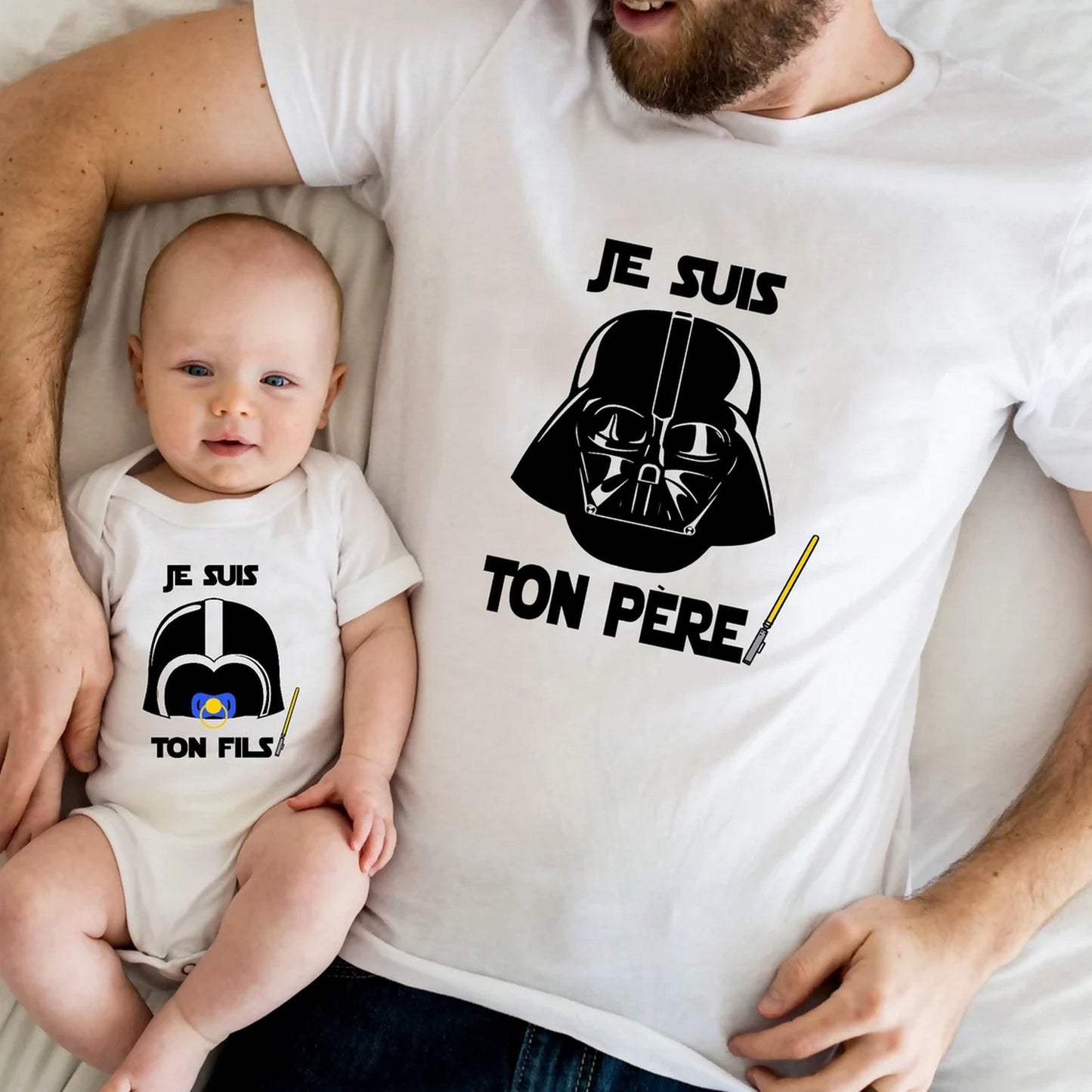 Tshirt duo et body bébé "je suis ton père", "je suis ton fils",