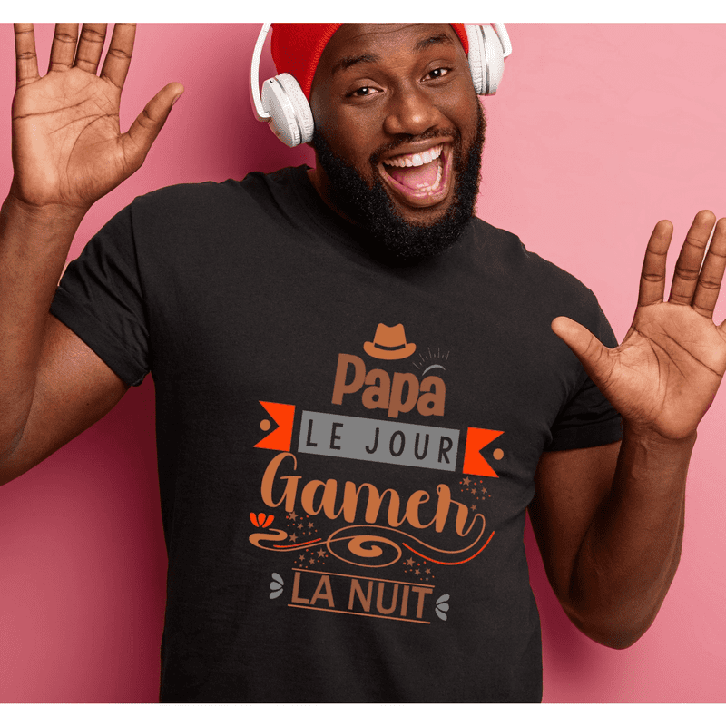 Tshirt personnalisé papa gamer