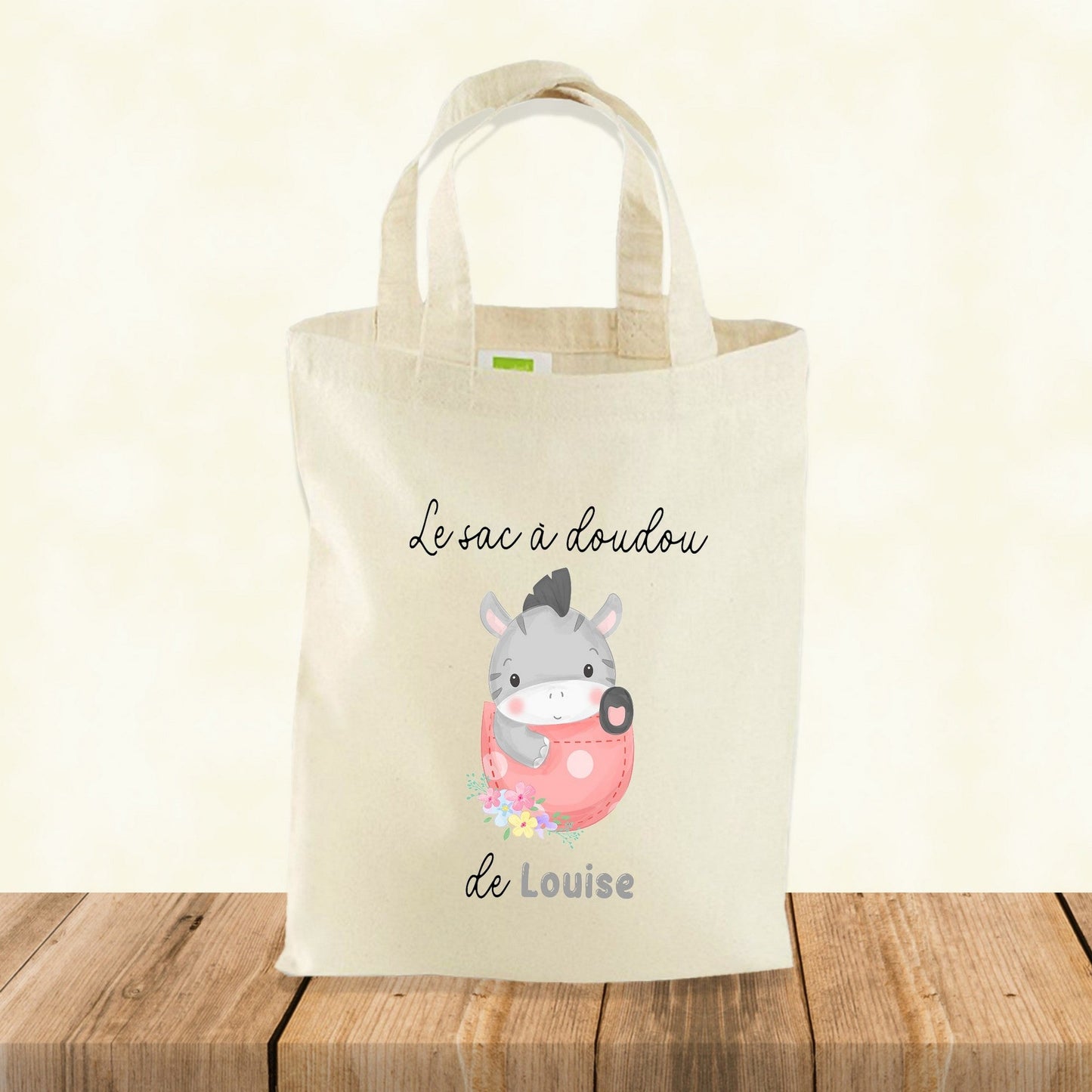 Totebag enfant personnalisable, le sac à doudou