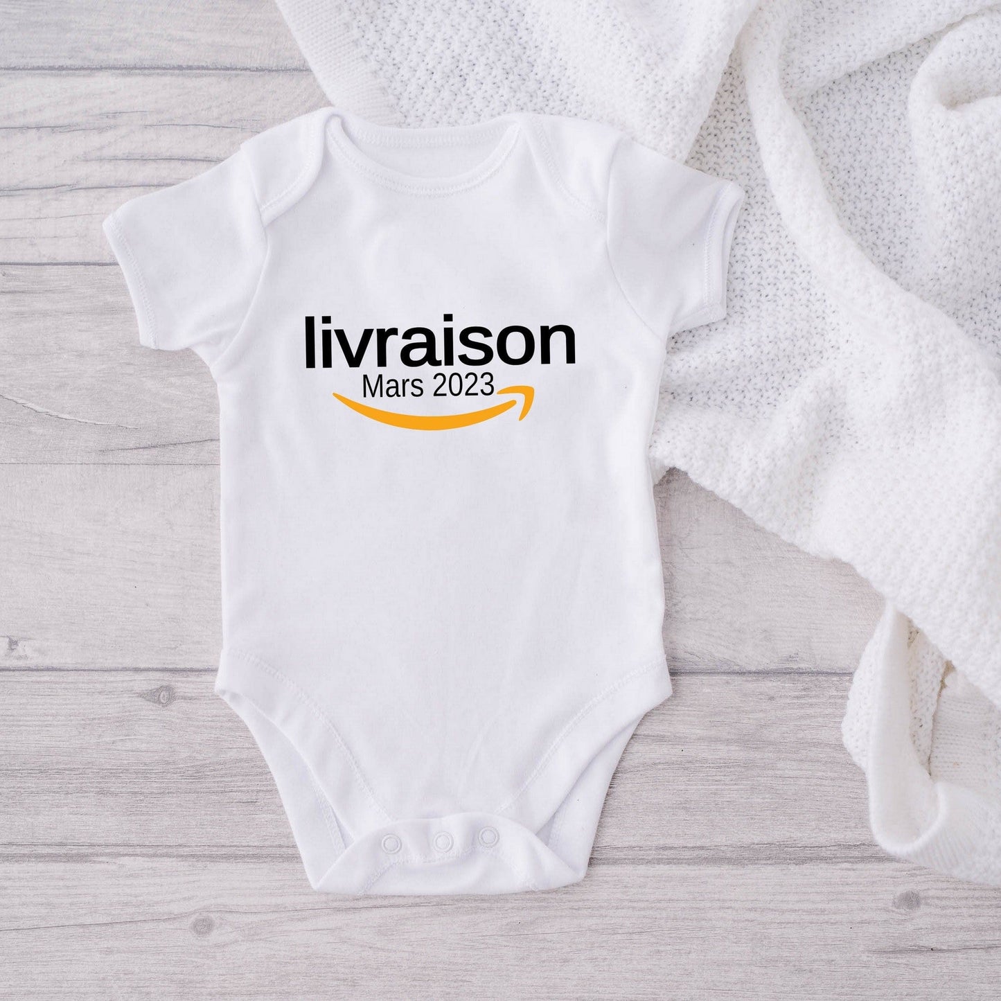 Body de bébé personnalisé annonce grossesse Amazon