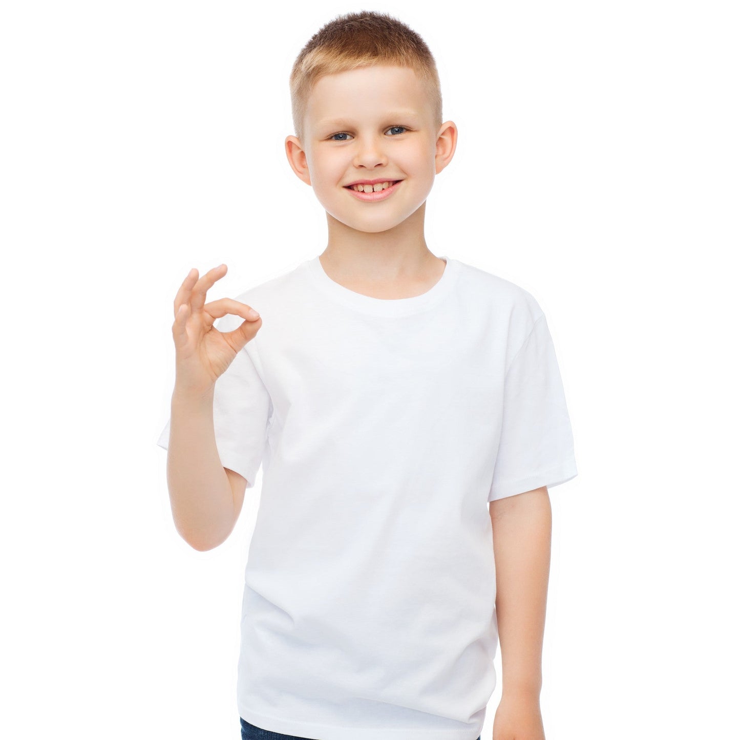 T-shirt blanc enfant uni mixte