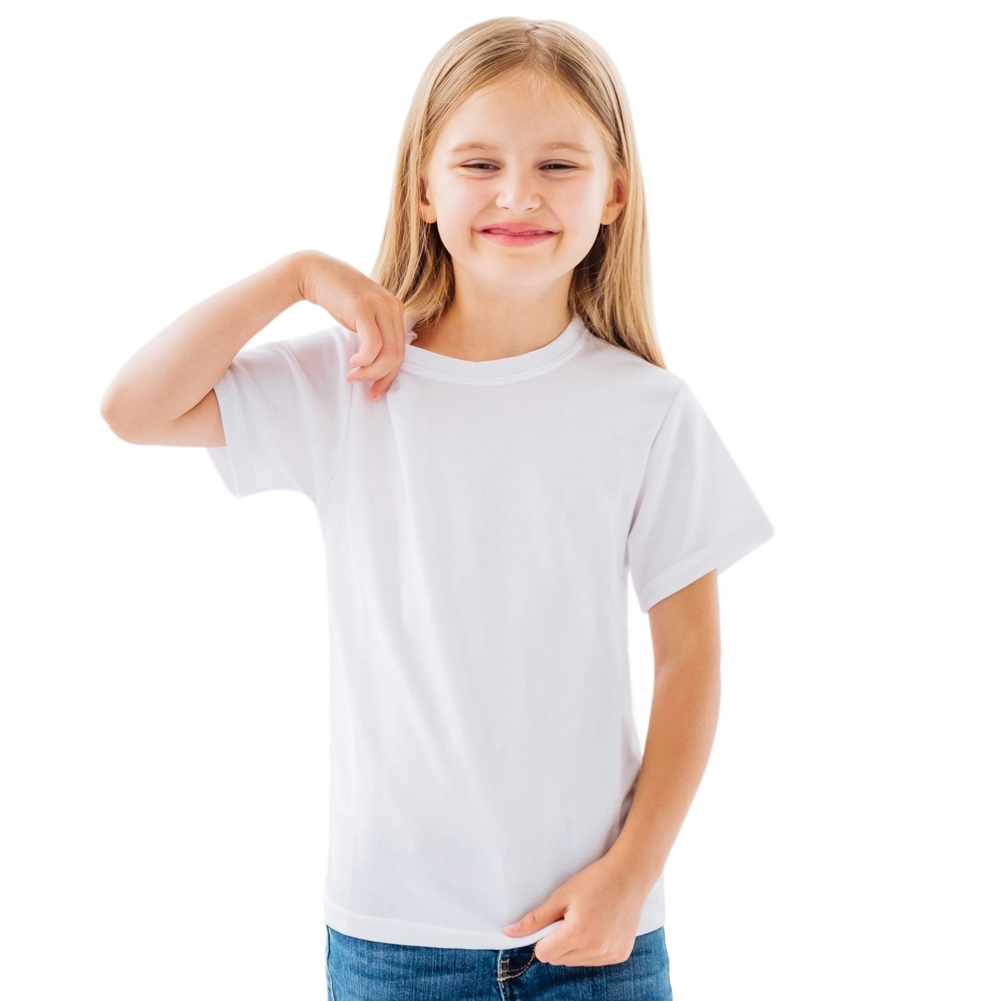 T-shirt blanc enfant uni mixte