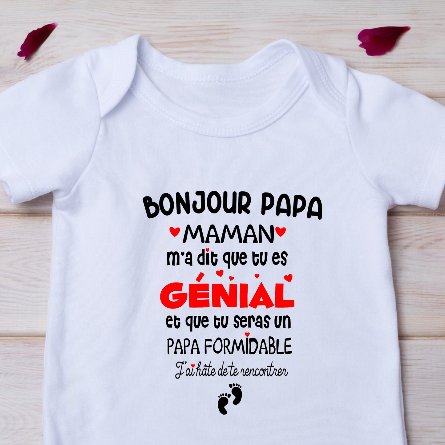 Body bébé annonce grossesse "Papa génial"