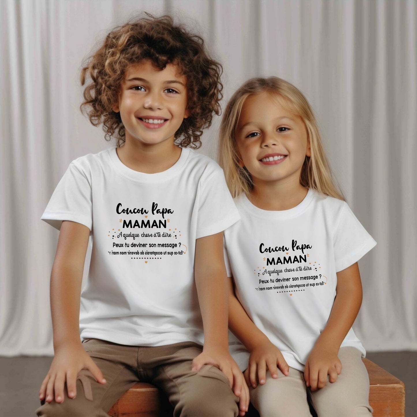 Tshirt enfant, demande en mariage, coucou PAPA