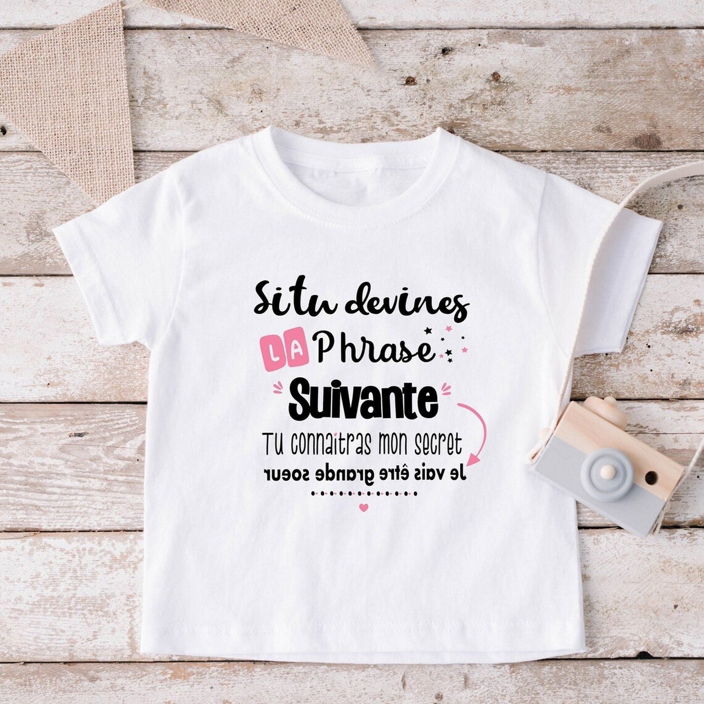 T-shirt enfant si tu devines grande soeur