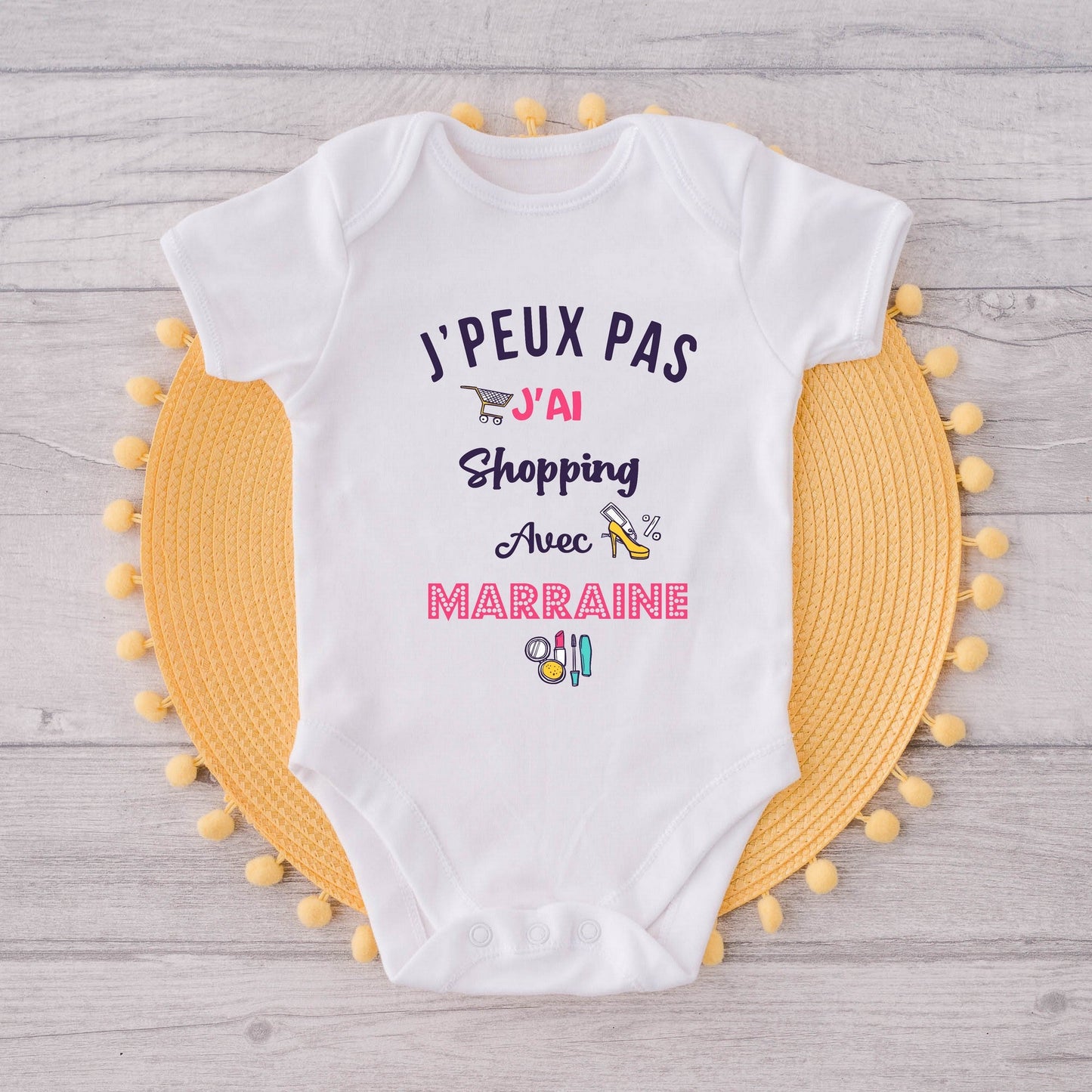 Body bébé marraine shopping