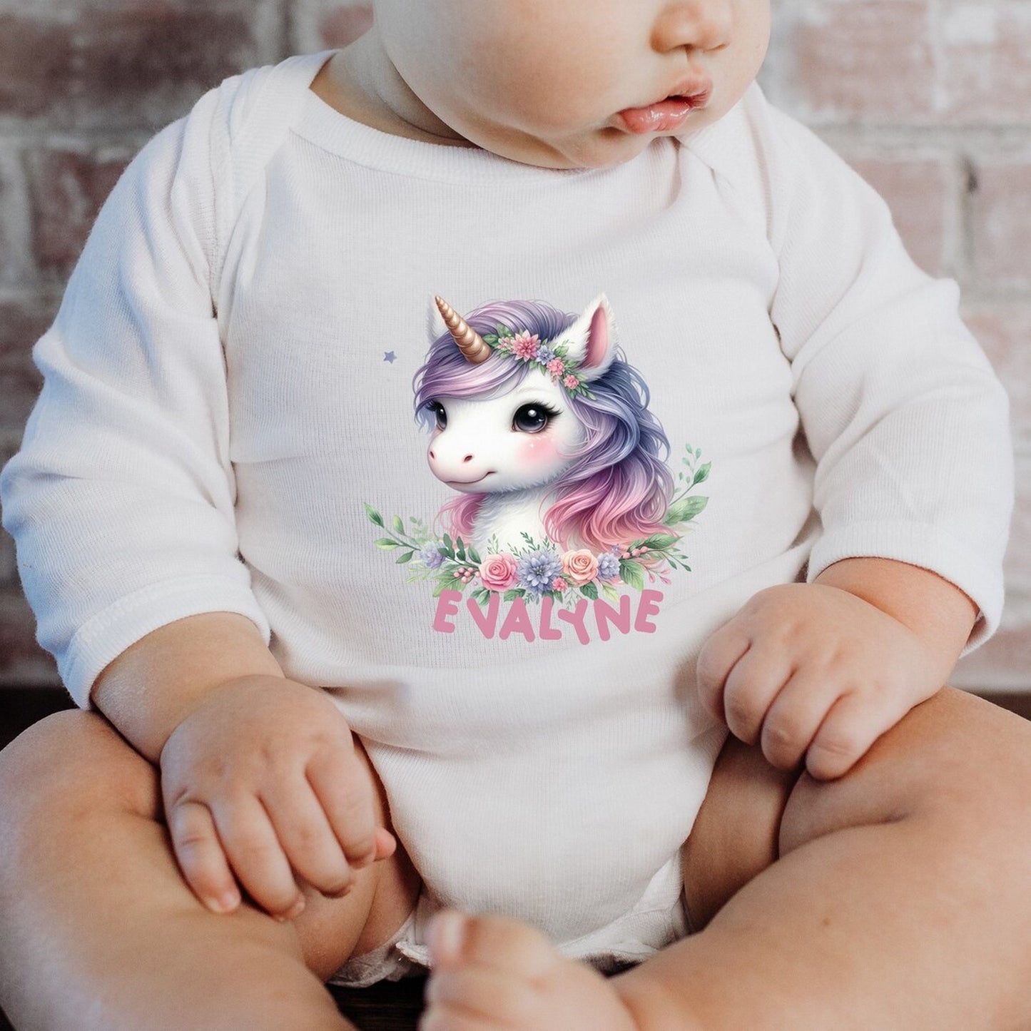 Body bébé personnalisé "Licorne"