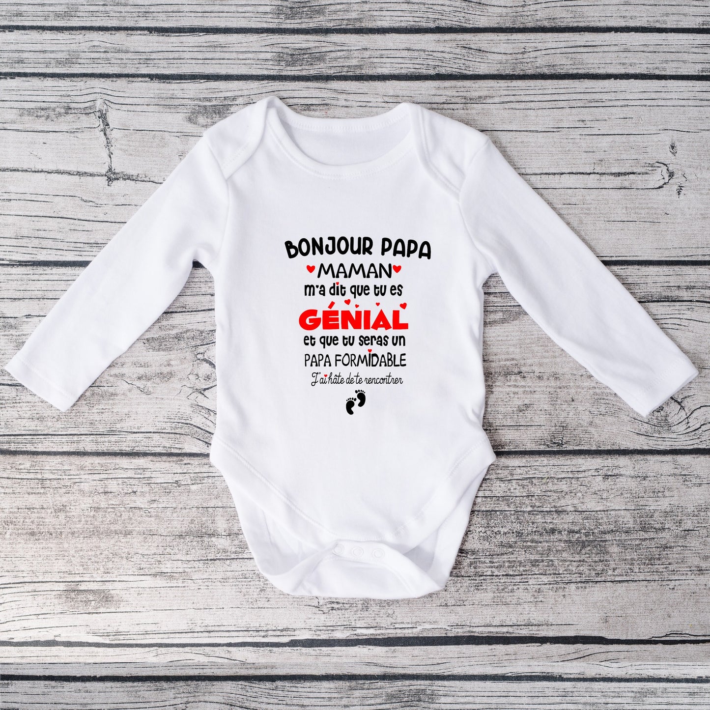 Body bébé annonce grossesse "Papa génial"