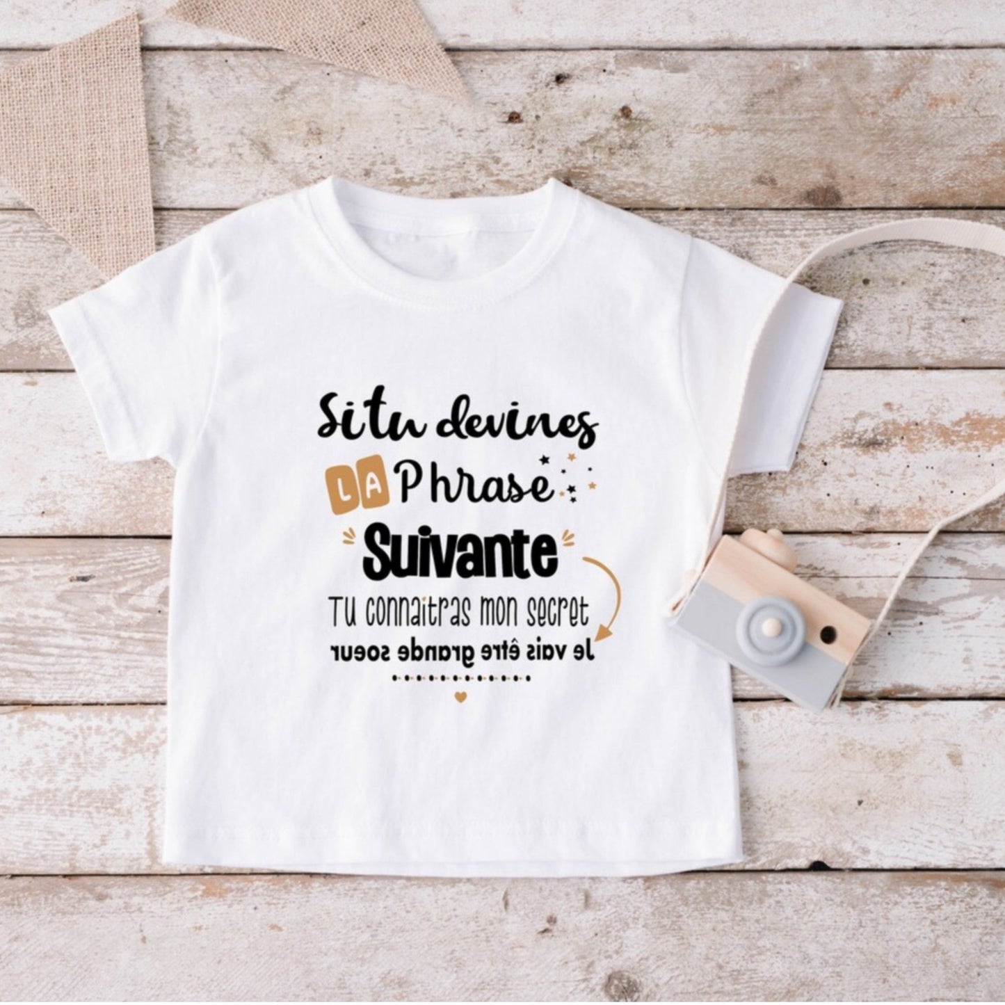 T-shirt enfant si tu devines grande soeur