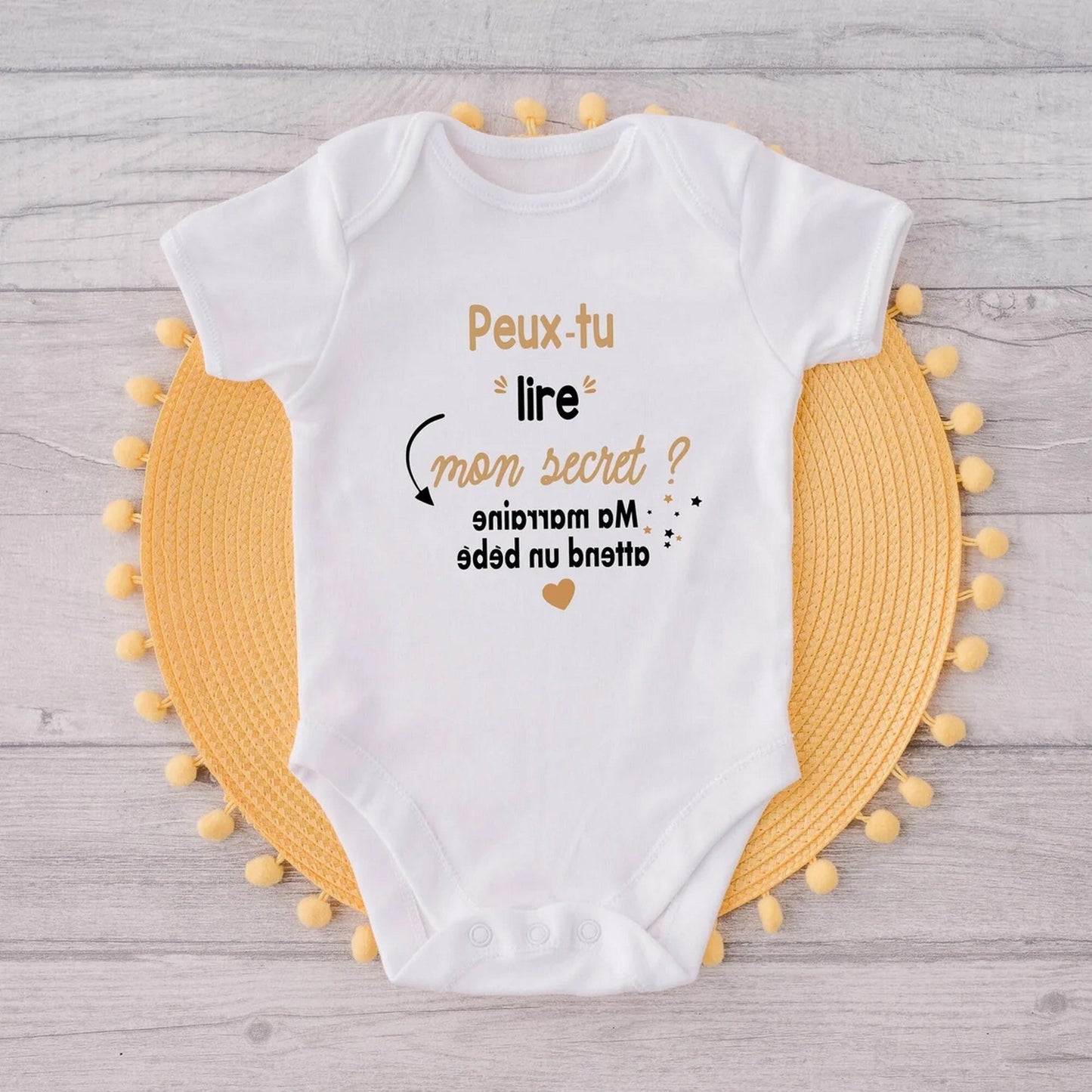 Body bébé annonce grossesse " ma marraine attend un bébé"