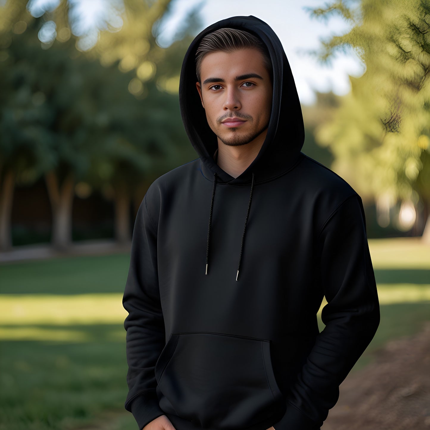 Sweatshirt à capuche noir pour homme "fruit of the loom"