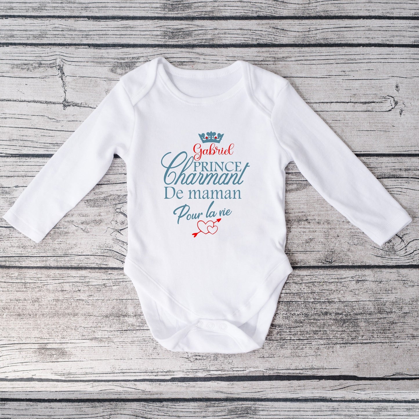Body bébé personnalisé prince charmant