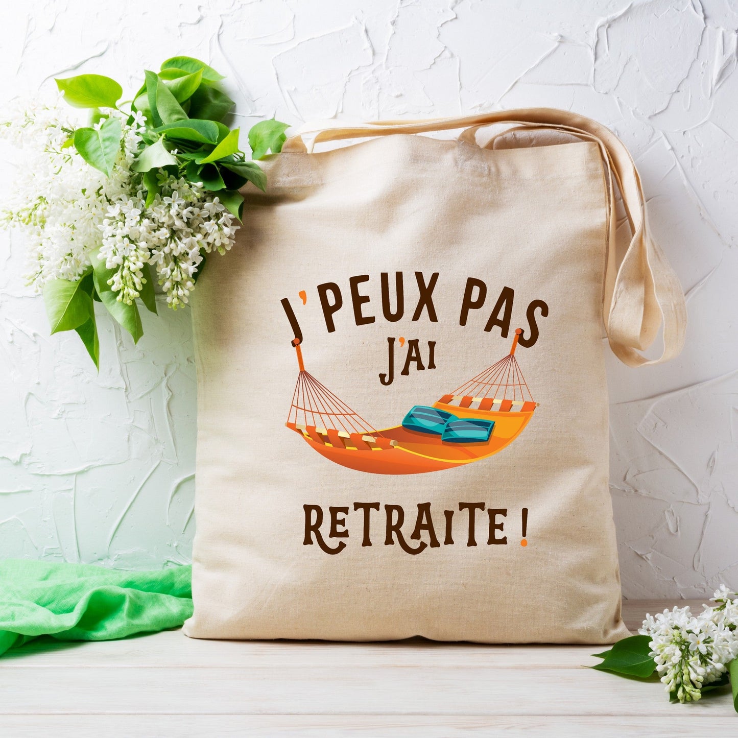 Totebag j'peux pas j'ai retraite