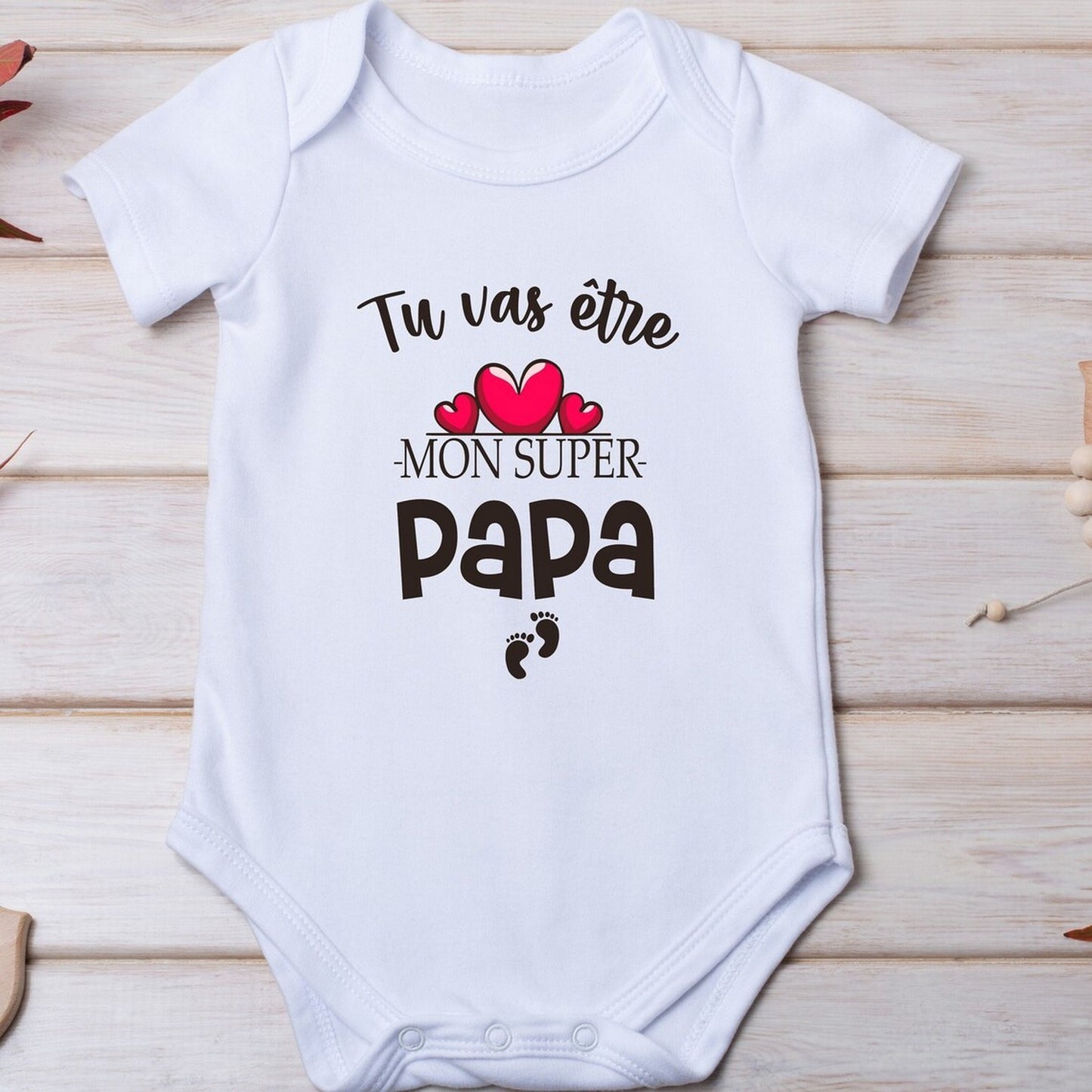 Body bébé annonce grossesse "Tu vas être mon super papa"