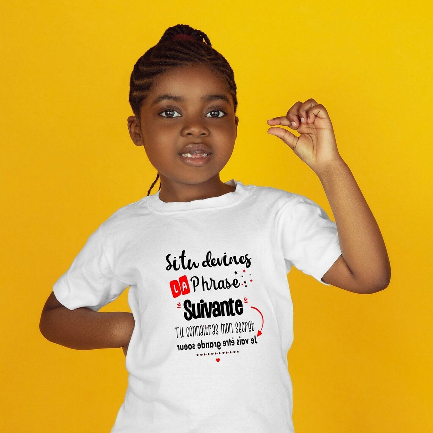 T-shirt enfant si tu devines grande soeur