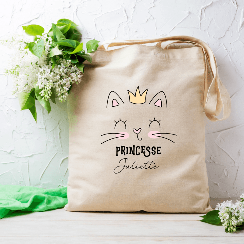 Totebag enfant personnalisé modèle chaton