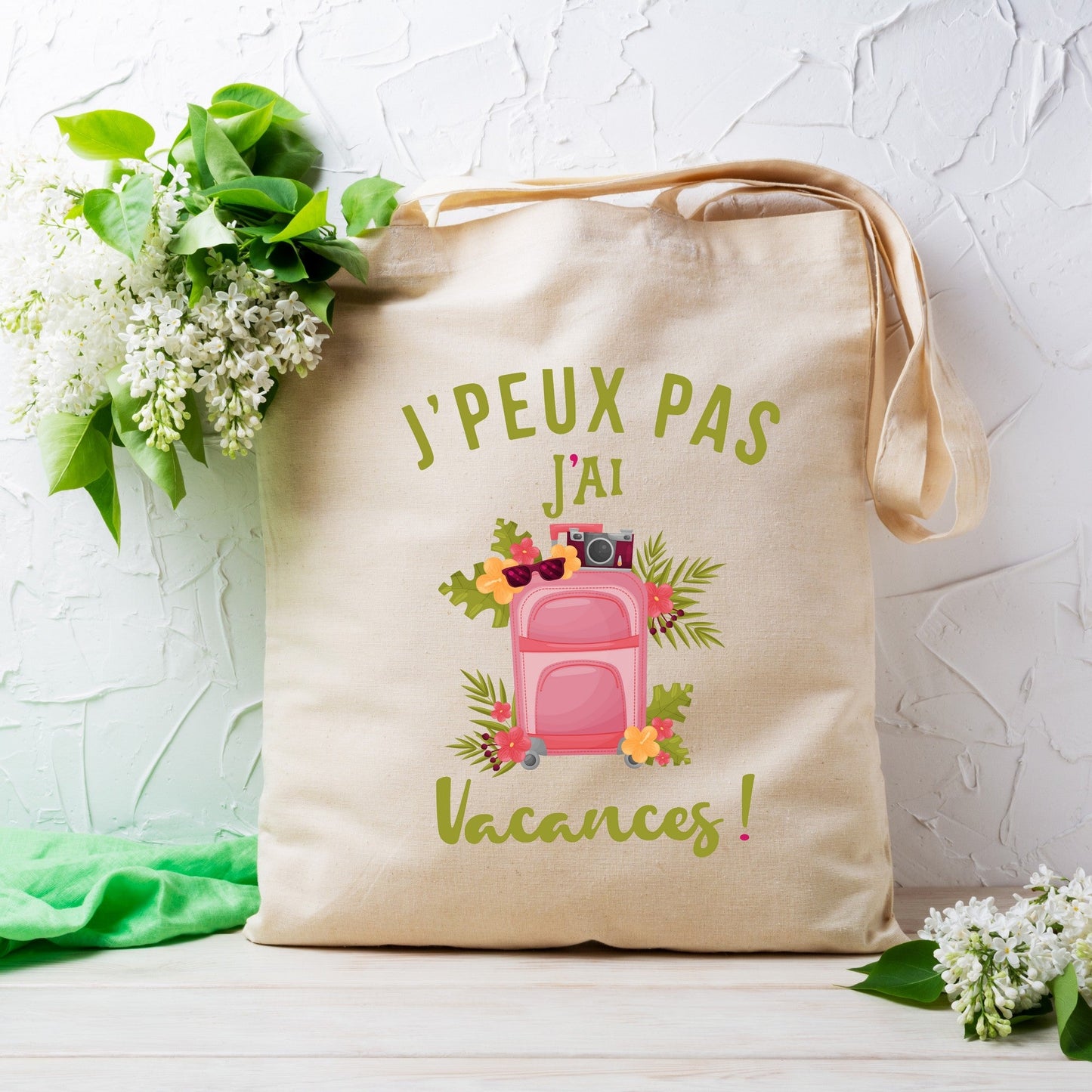Totebag j'peux pas j'ai vacances