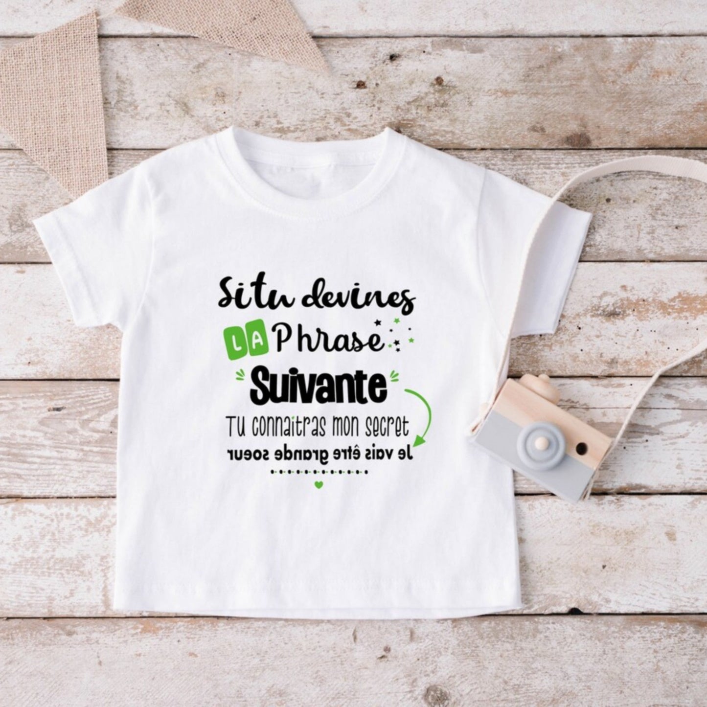 T-shirt enfant si tu devines grande soeur