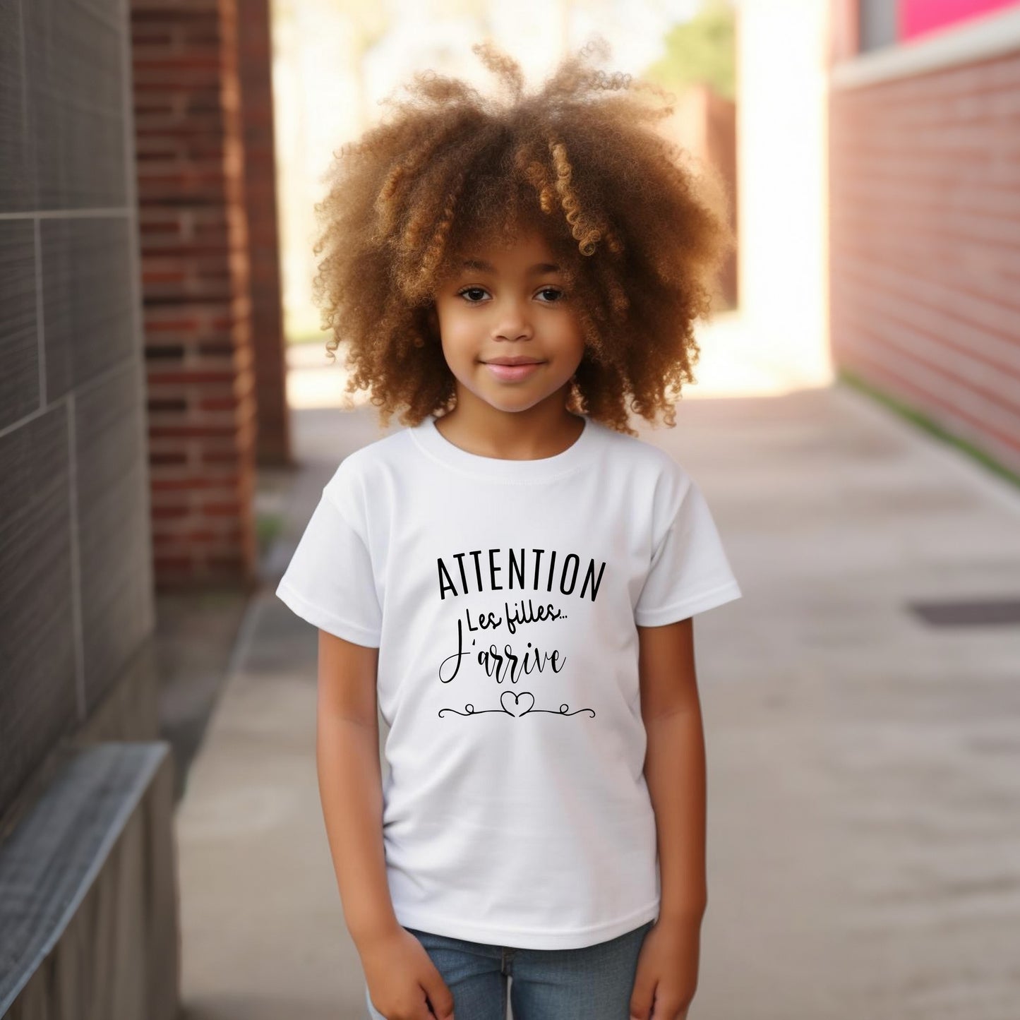 T-shirt enfant " Attention j'arrive"