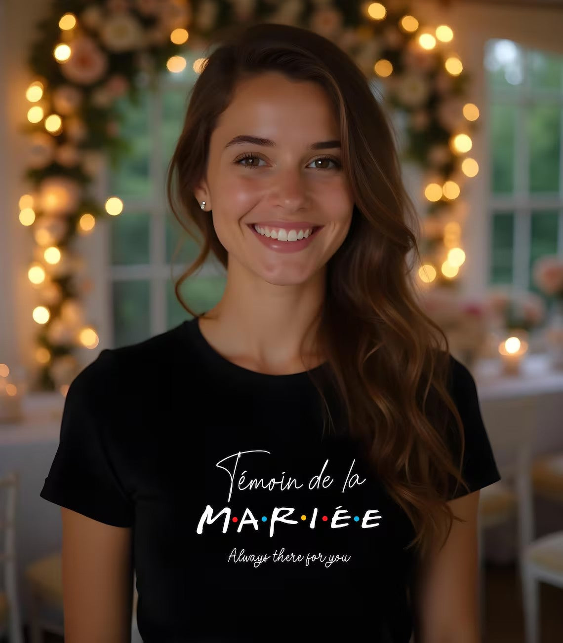 T-shirt EVJF  modèle "friends" noirs