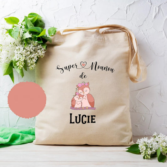 Totebag personnalisable super nounou (fille)