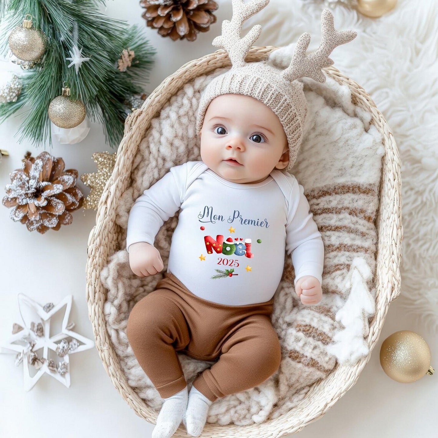 Body bébé "Mon premier Noël 2025"