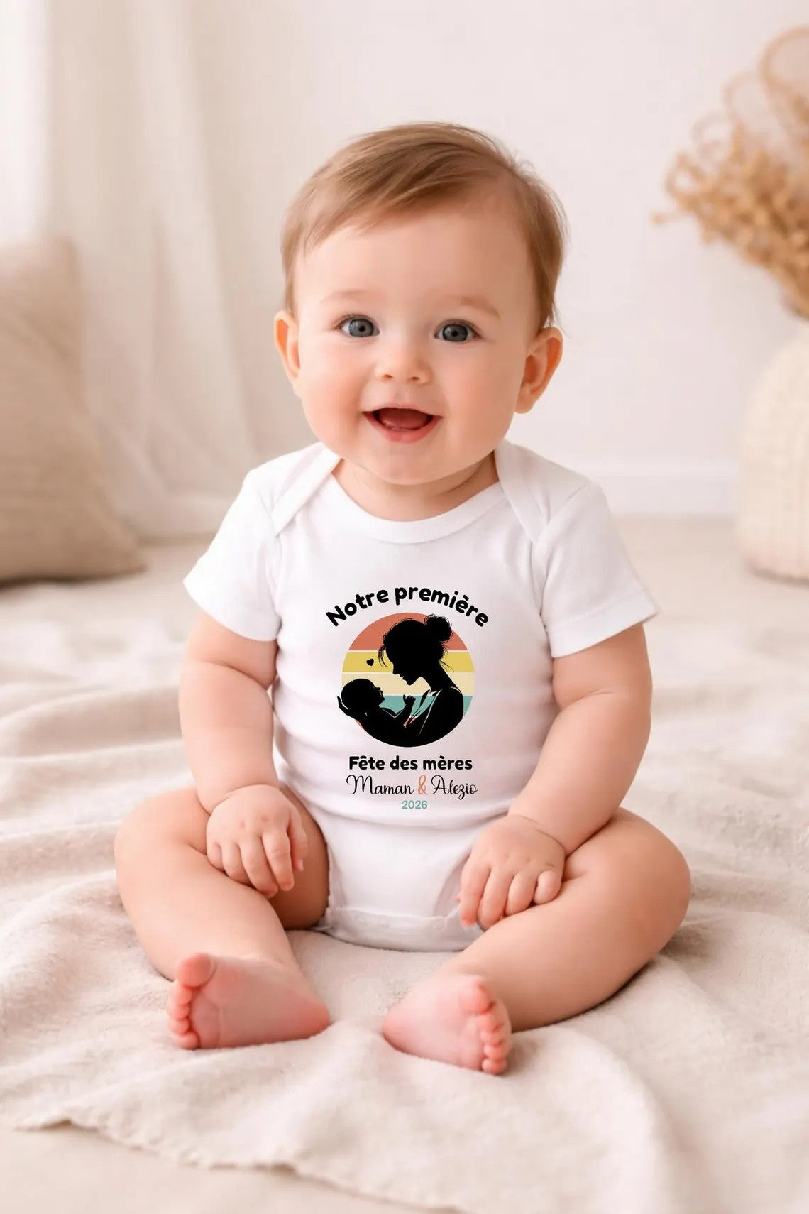 T-shirt duo maman  et body bébé , notre première fête des mères 2026