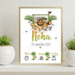 Affiche naissance personnalisée,Thème JUNGLE, cadeau de naissance A4