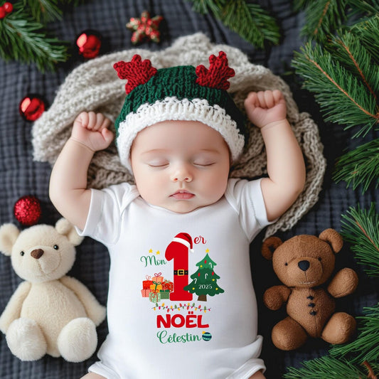 Body bébé personnalisé " Mon premier Noël"