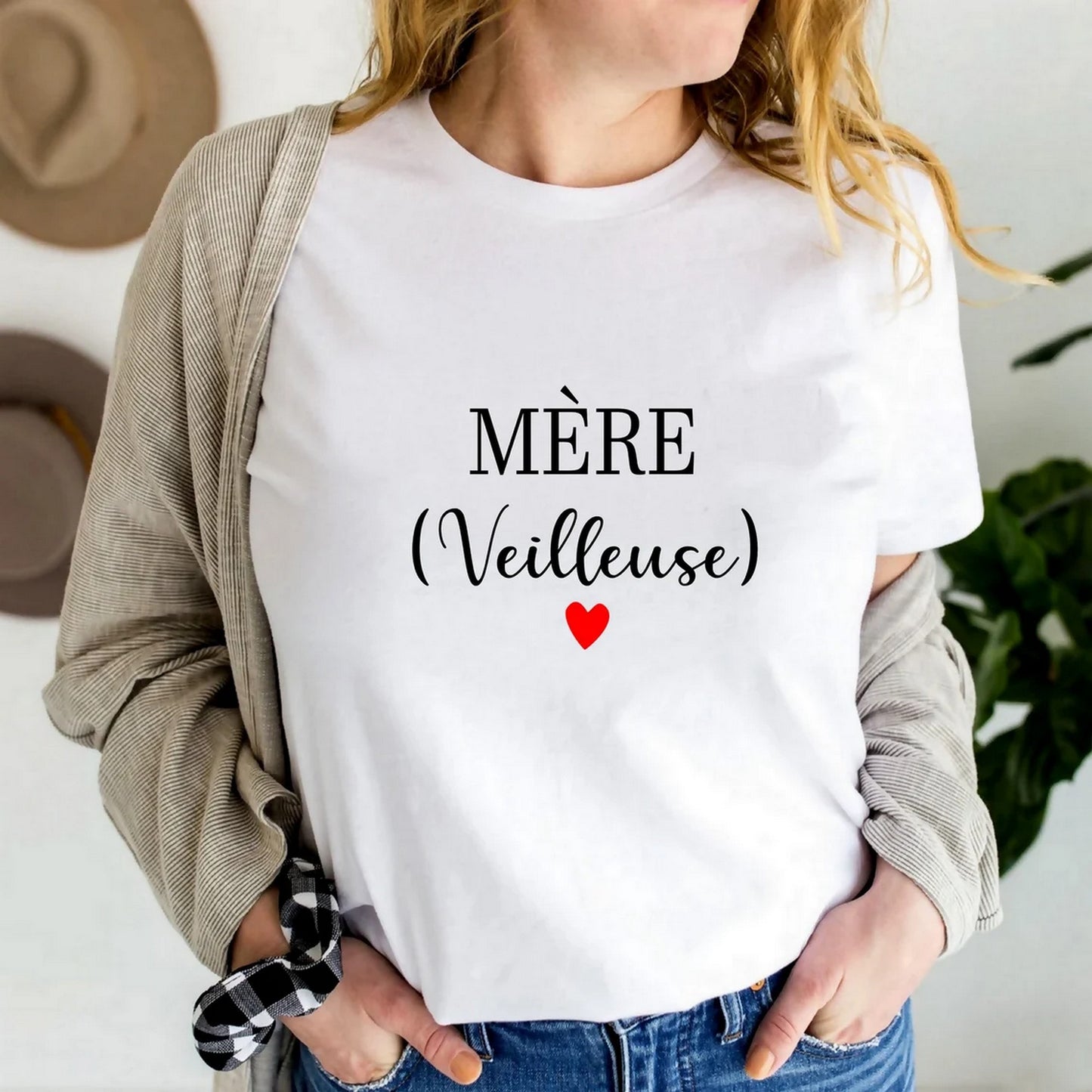 T-shirt  femme mère (veilleuse) fête des mères