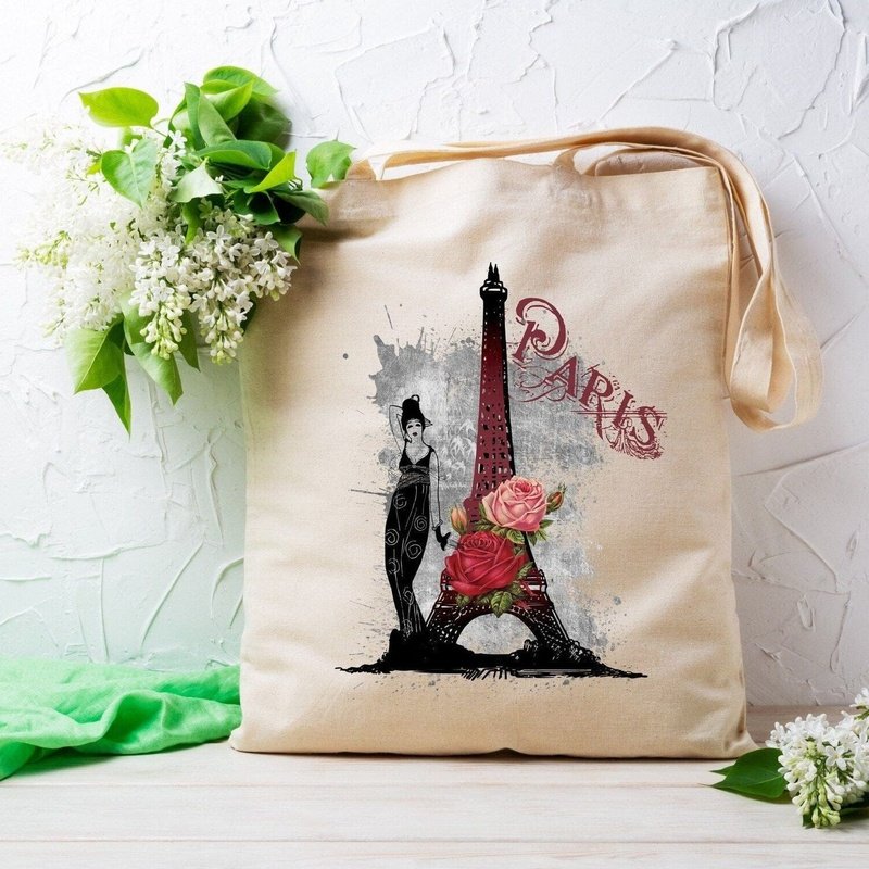 Totebag personnalisé Paris vintage