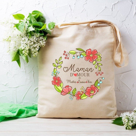 Totebag personnalisé avec prénoms