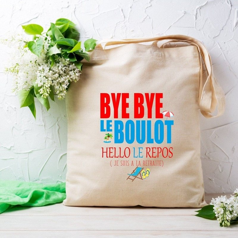 Totebag personnalisé cadeau retraite