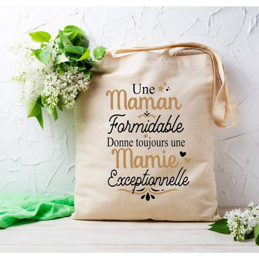 Totebag personnalisé mamie exceptionnelle