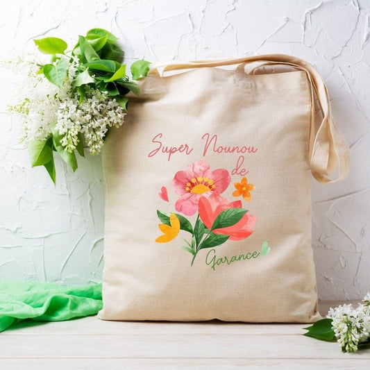 Totebag personnalisé super nounou