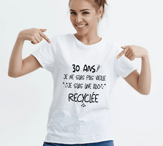 Tshirt personnalisé anniversaire ado recyclée