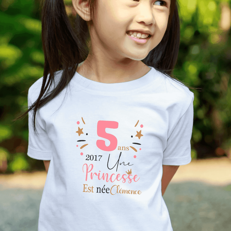 Tshirt personnalisé anniversaire enfant