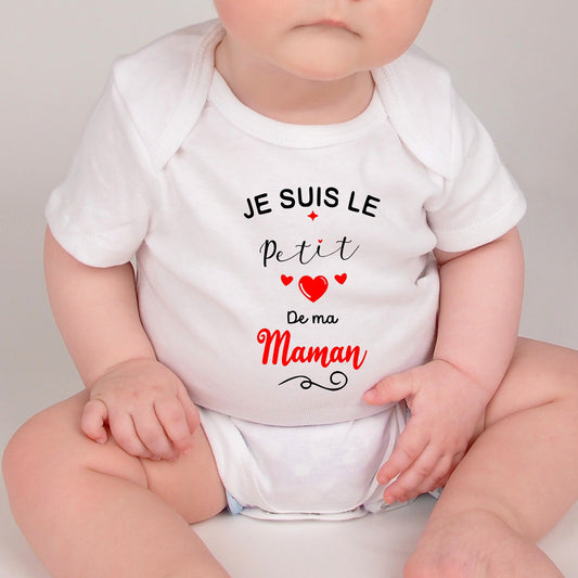 Body bébé fête des mères petit coeur à maman