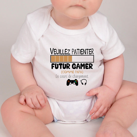 Body bébé personnalisé futur gamer