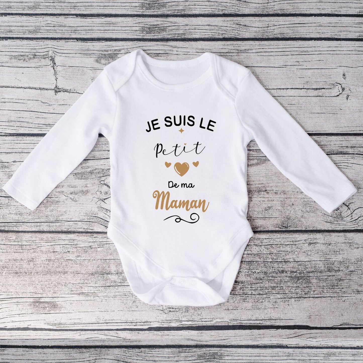 Body bébé fête des mères petit coeur à maman