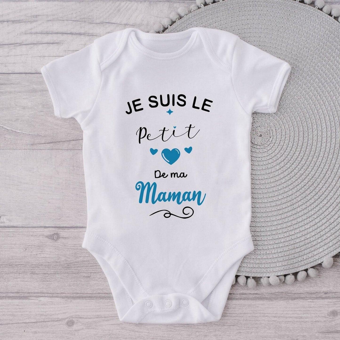 Body bébé fête des mères petit coeur à maman