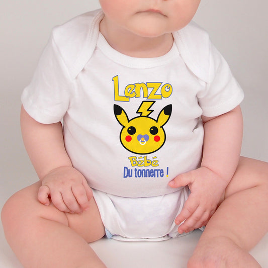 Body bébé personnalisé pikachu