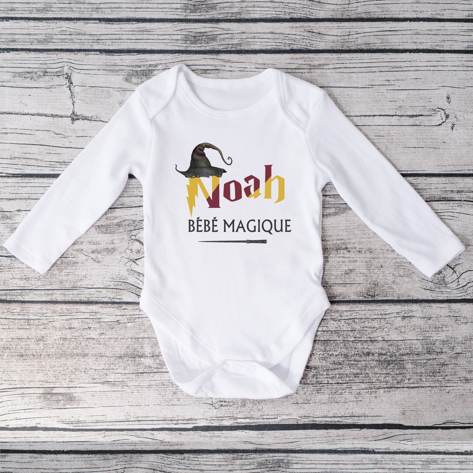 Body bébé personnalisé prénom bébé magique