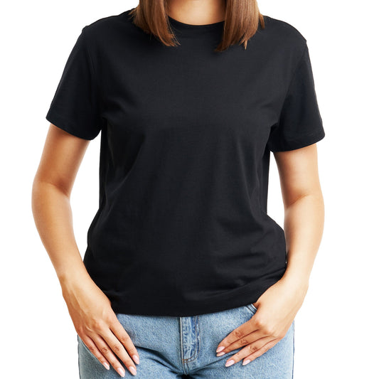 T-shirt femme noir uni